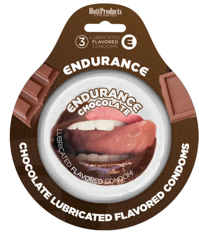 Endurance Condoms Chocolate 3 Pack Hott Products Enhancers