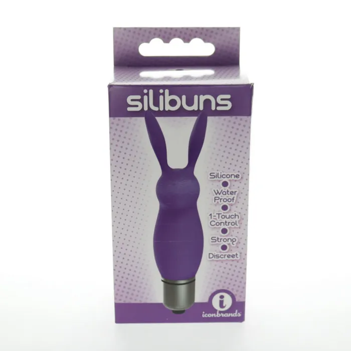 Icon Brands Inc Vibrators The 9S Silicone Bunny Bullet Purple