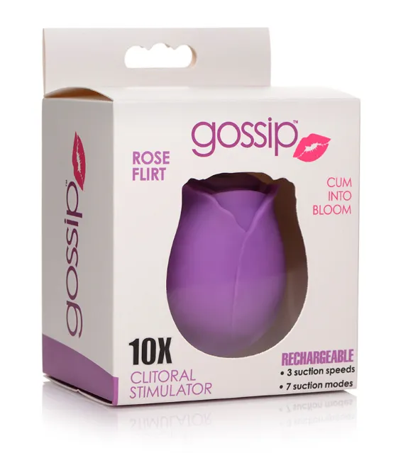 JOY FOR WOMEN Vibrators Gossip CUM INTO BLOOM Clitoral Suction Stimulator Rose Flirt Rose Flower Vibrator Purple