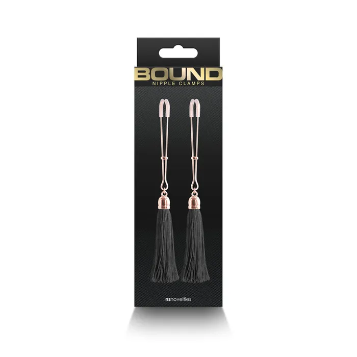 New Sensations Novel Bound Nipple Clamps T1 Black Anal