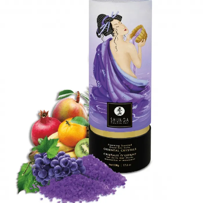Shunga Vibrators Oriental Crystals Bath Salt Exotic Fruits Scent 500g