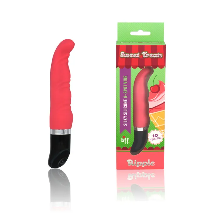 SI Novelties Vibrators Bff Sweet Treats Sili G Ripple Pink