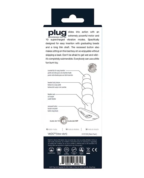 Vedo Anal Vedo Plug Silicone Vibrating Anal Plug Black