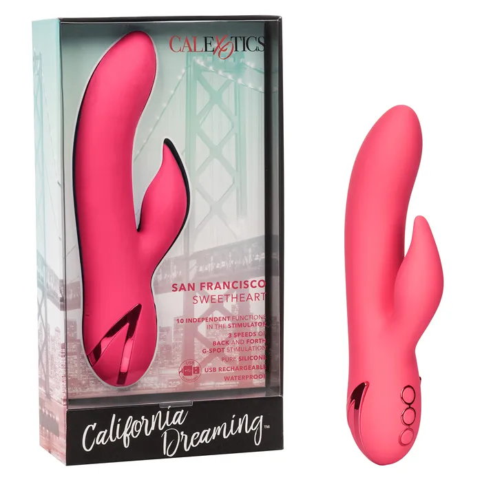 Vibrators CalExotics Calexotics California Dreaming San Francisco Sweetheart Silicone Rabbit Vibrator Waterproof G Spot Sex Toys For Couples 10 Vibration Function Massager Pink Vibrators CalExotics Calexotics California Dreaming San Francisco Sweetheart Silicone Rabbit Vibrator Waterproof G Spot Sex Toys For Couples 10 Vibration Function Massager Pink