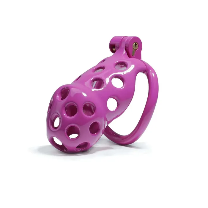 Vibrators CHASTITY CAGE CO Purple Hole Cobra Chastity Cage Kit 177 To 413 Inches Long