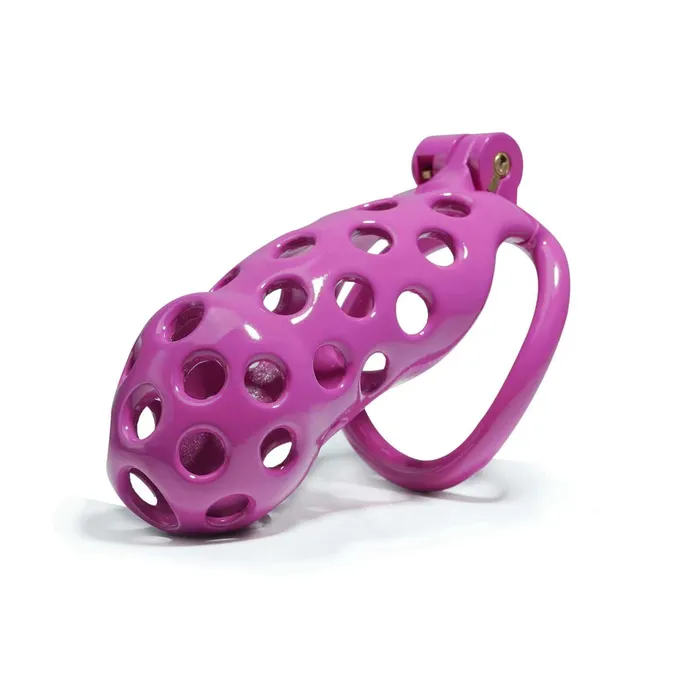 Vibrators CHASTITY CAGE CO Purple Hole Cobra Chastity Cage Kit 177 To 413 Inches Long