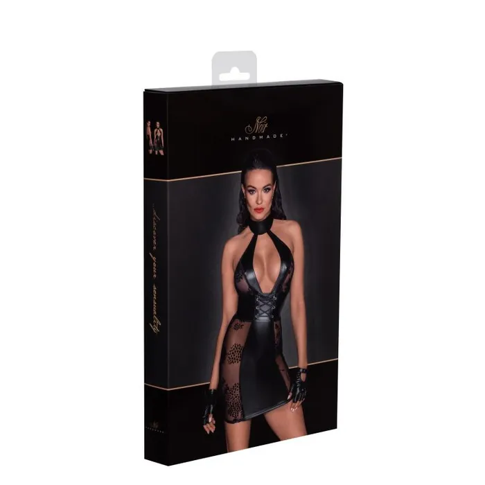 Anal Noir Power Wetlook Short tulle dress w Inserts Corset Binding Large Black Anal Noir Power Wetlook Short tulle dress w Inserts Corset Binding Large Black