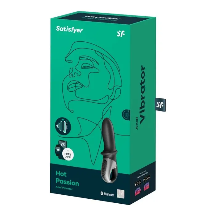 Anal Satisfyer Satisfyer Warming Anal Vibrator Hot Passion Connect App Black