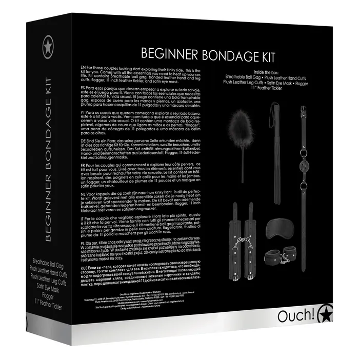 Anal Shots Ouch Beginners Bondage Kit Black Anal Shots Ouch Beginners Bondage Kit Black