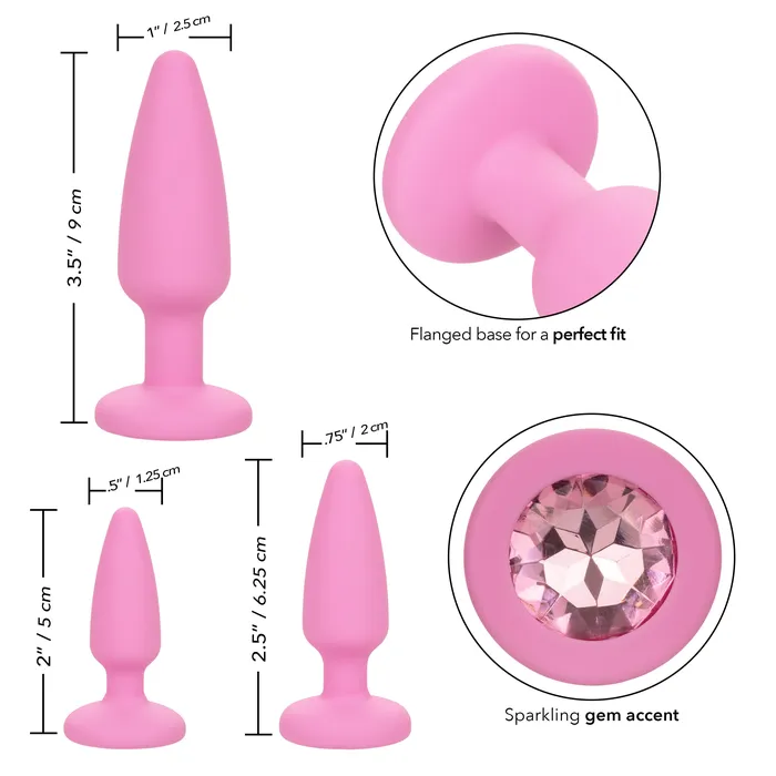 CalExotics Vibrators First Time Crystal Booty Kit Pink CalExotics Vibrators First Time Crystal Booty Kit Pink