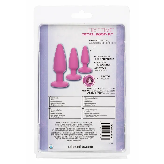 CalExotics Vibrators First Time Crystal Booty Kit Pink CalExotics Vibrators First Time Crystal Booty Kit Pink