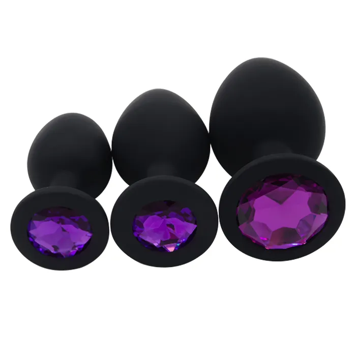 EVEs SECRETS Anal Crystal Butt Plug For Men And Women Silicone Anal Plugs Colorful Sex Toy Massager
