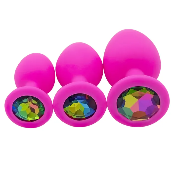 EVEs SECRETS Anal Crystal Butt Plug For Men And Women Silicone Anal Plugs Colorful Sex Toy Massager
