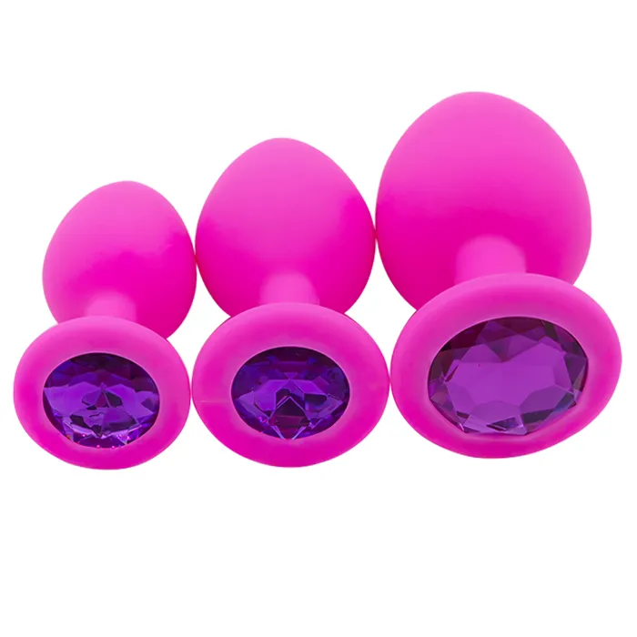 EVEs SECRETS Anal Crystal Butt Plug For Men And Women Silicone Anal Plugs Colorful Sex Toy Massager
