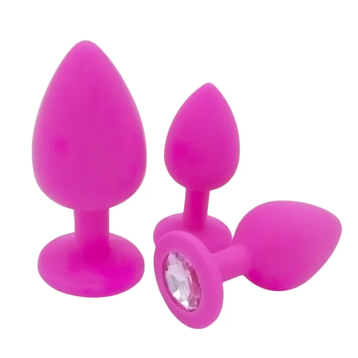 EVEs SECRETS Anal Crystal Butt Plug For Men And Women Silicone Anal Plugs Colorful Sex Toy Massager