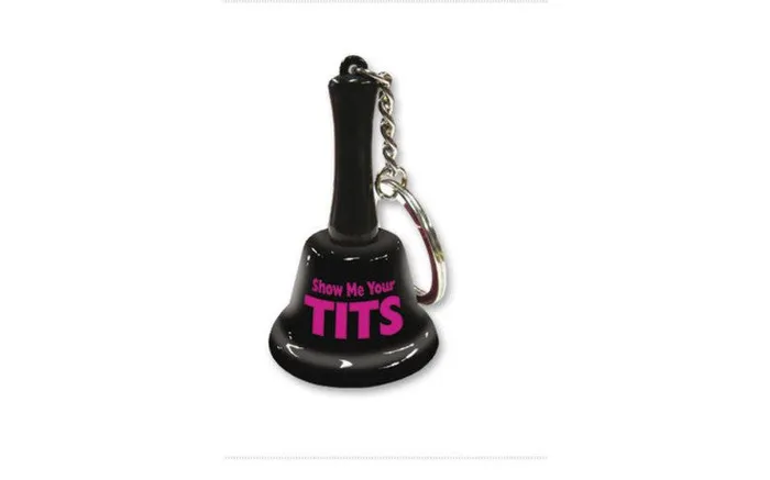 Lonbrook Vibrators Show Me Your Tits Mini Bell Keychain