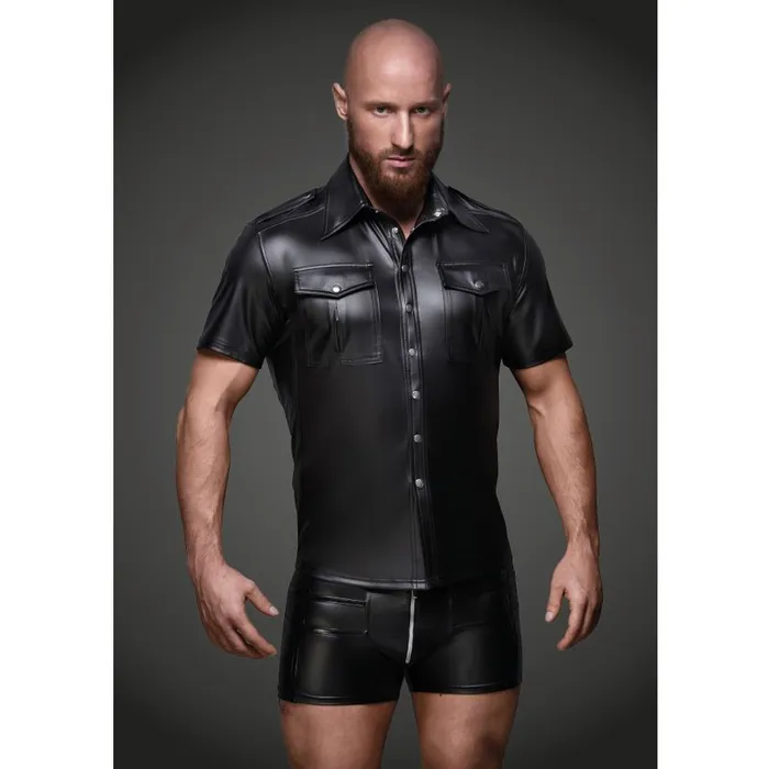 Noir Anal Sexy And Elegant Shirt With Front Pockets Small Black