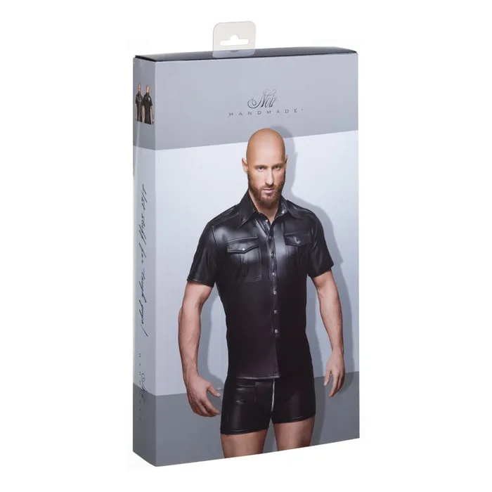 Noir Anal Sexy And Elegant Shirt With Front Pockets Small Black Noir Anal Sexy And Elegant Shirt With Front Pockets Small Black