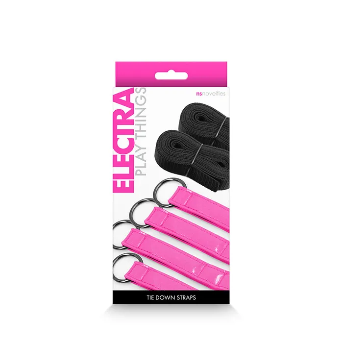 NS Novelties Vibrators Electra Play Things Tie Down Straps Restraints Pink