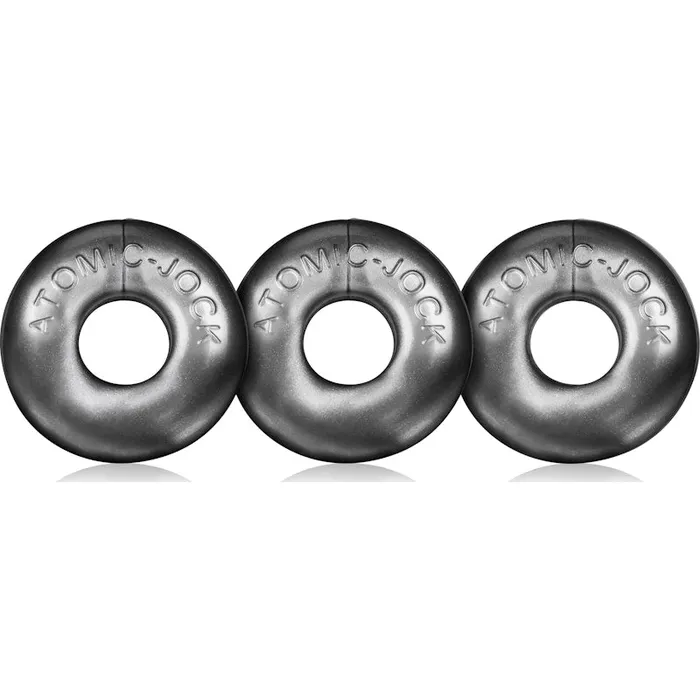 OxBalls Anal Ringer Cockring 3 Pc Steel Grey