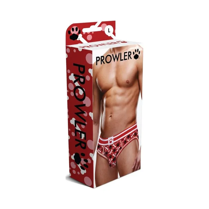 Prowler Vibrators Prowler Red Paw Open Back Brief Large Red