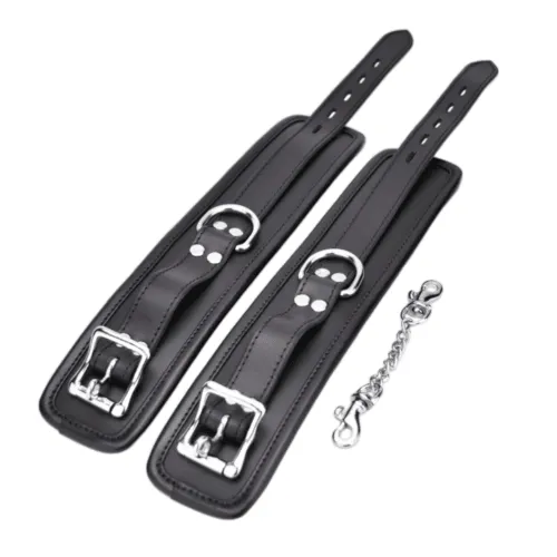 Restraints Bound BOUND Leather Ankle Restraints with Black Silver Detail