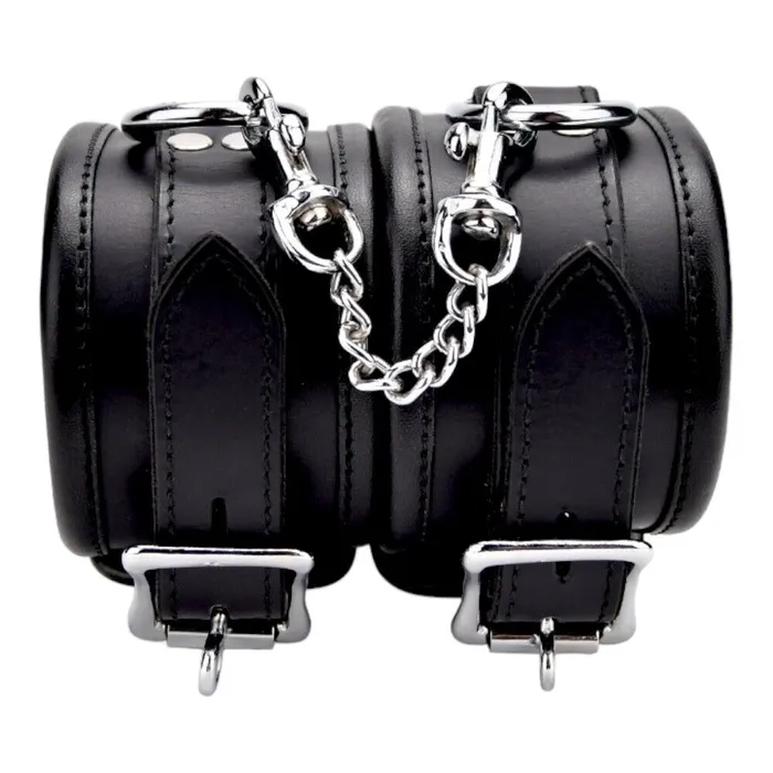 Restraints Bound BOUND Leather Ankle Restraints with Black Silver Detail