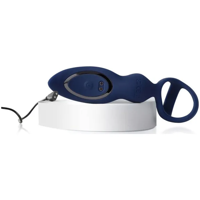 RingnRear Butt Plug Dual Thrusting Vibrating with Remote Arosum Anal