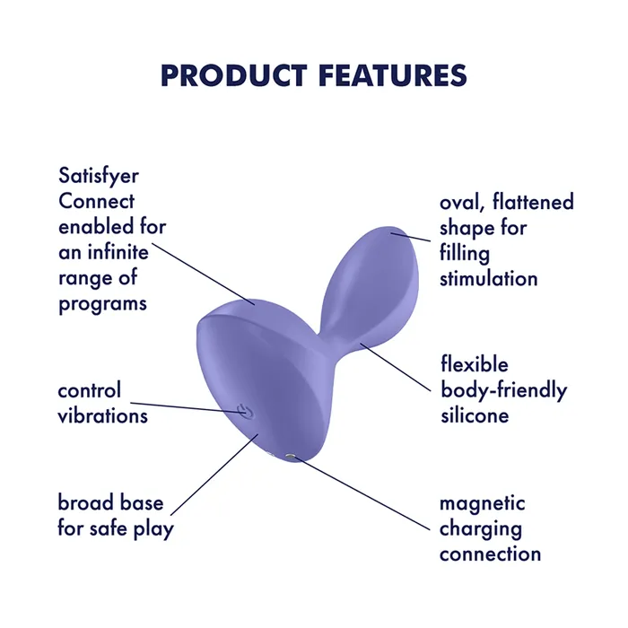 Satisfyer Anal Satisfyer Vibrating Butt Plug Sweet Seal App Controlled Lilac
