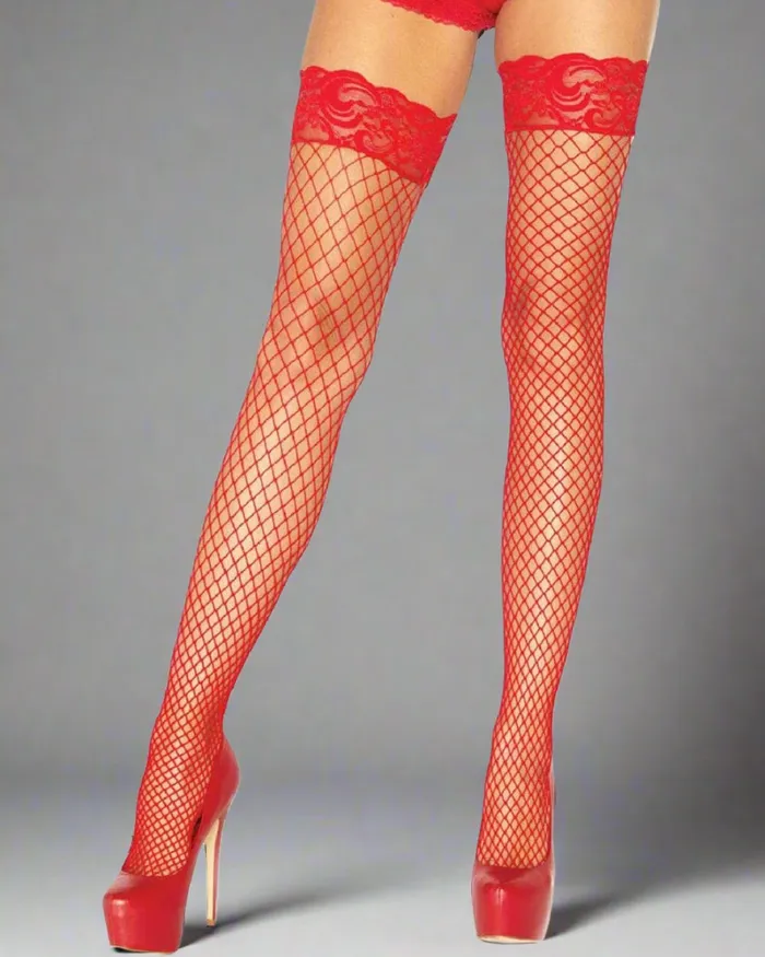 Scandals Lace Top Fishnet Stockings Sexy and Seductive Lingerie Scandals Lingerie Vibrators