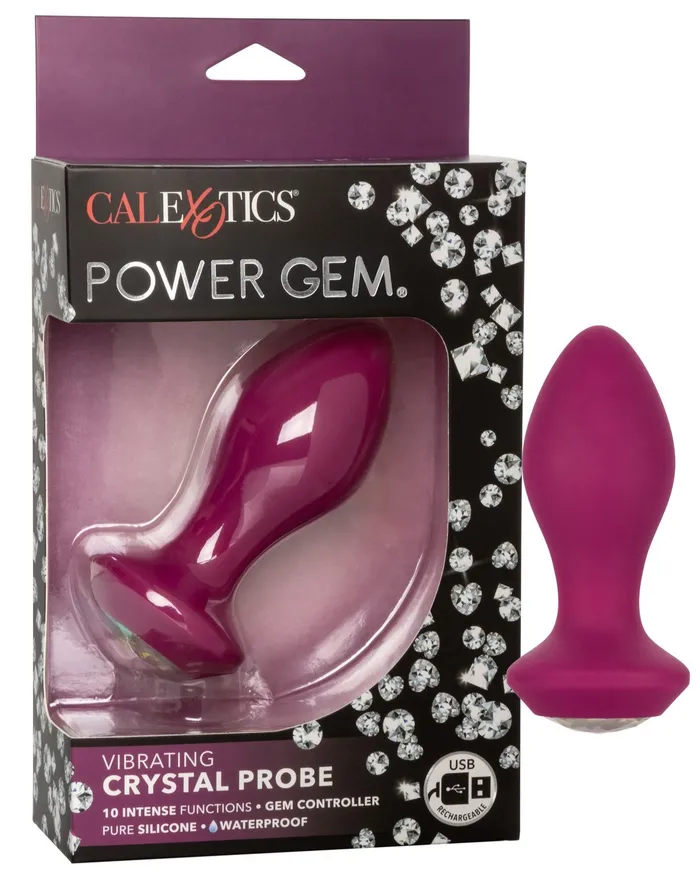 SugarandSas Vibrators Power Gem Vibrating Probe Purple