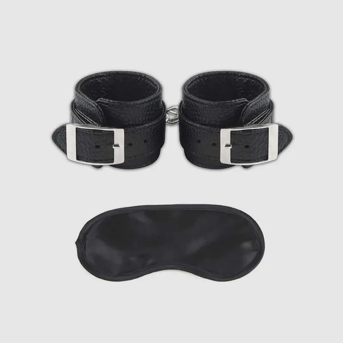 Anal Lux Fetish Lux Fetish Unisex Leatherette Cuffs Black Anal Lux Fetish Lux Fetish Unisex Leatherette Cuffs Black