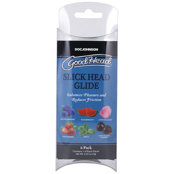 Doc Johnson Enhancers GoodHead Slick Head Glide 6 Pack 024oz Doc Johnson Enhancers GoodHead Slick Head Glide 6 Pack 024oz