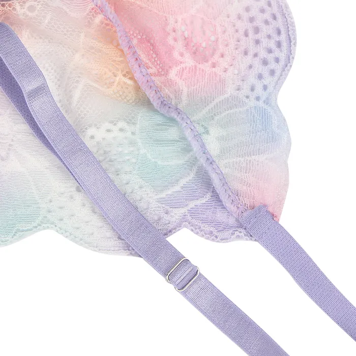 FRISKY BUSINESS SG Babydoll 2 Pcs Rainbow Flower Loose Sleepwear Anal