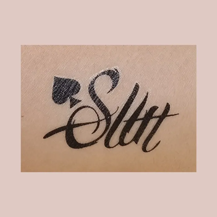 House of Chastity Vibrators Slut Temporary Tattoo