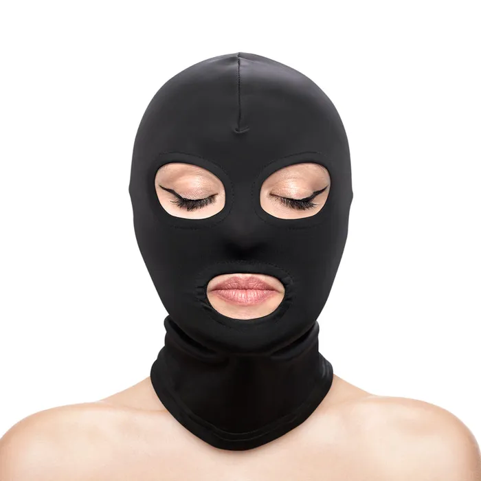 NS Novelties Anal Fetish Fashion Eyes Mouth Hood Black