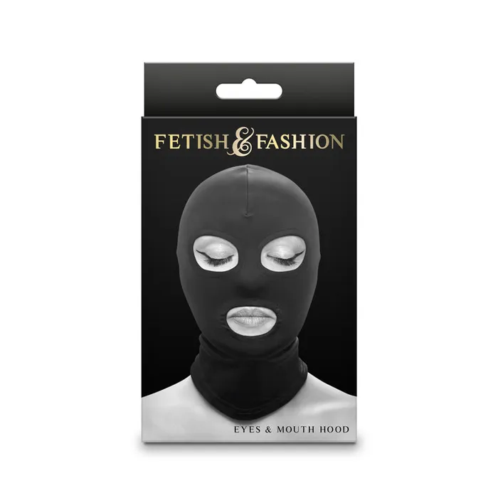 NS Novelties Anal Fetish Fashion Eyes Mouth Hood Black