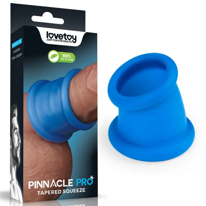 Pinnacle Pro Tapered Squeeze Stretcher Blue LOVETOY Vibrators
