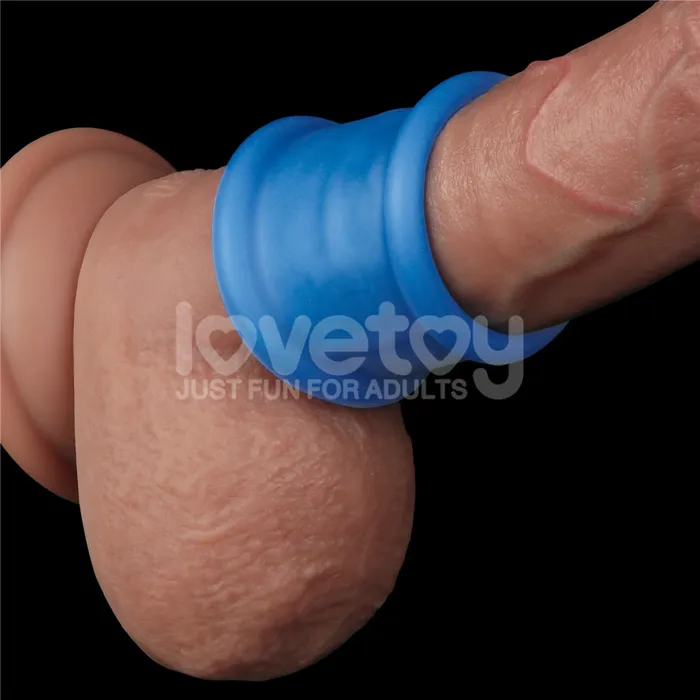 Pinnacle Pro Tapered Squeeze Stretcher Blue LOVETOY Vibrators