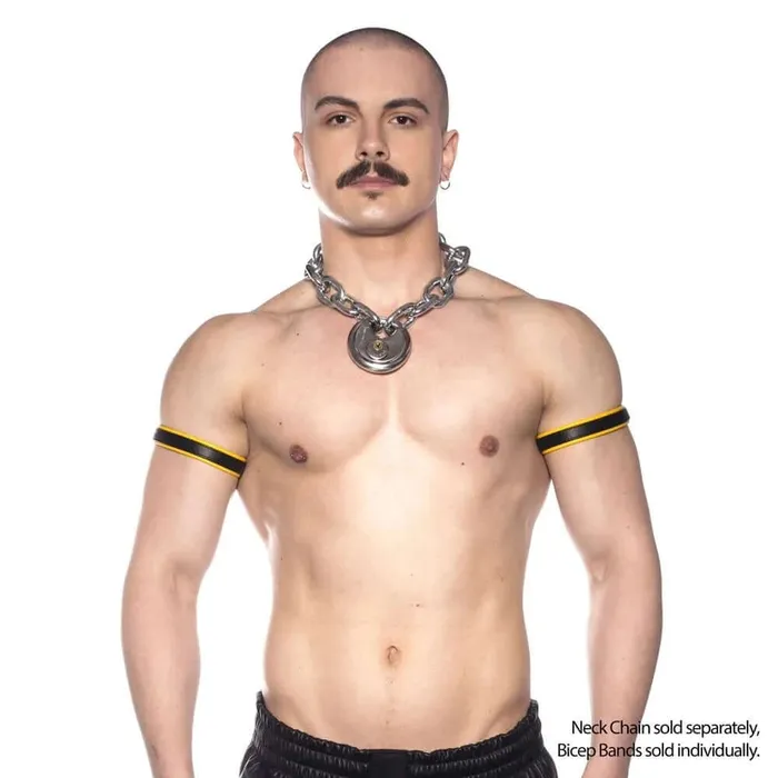 Restraints Prowler RED Prowler RED Leather Bicep Band BlackYellow
