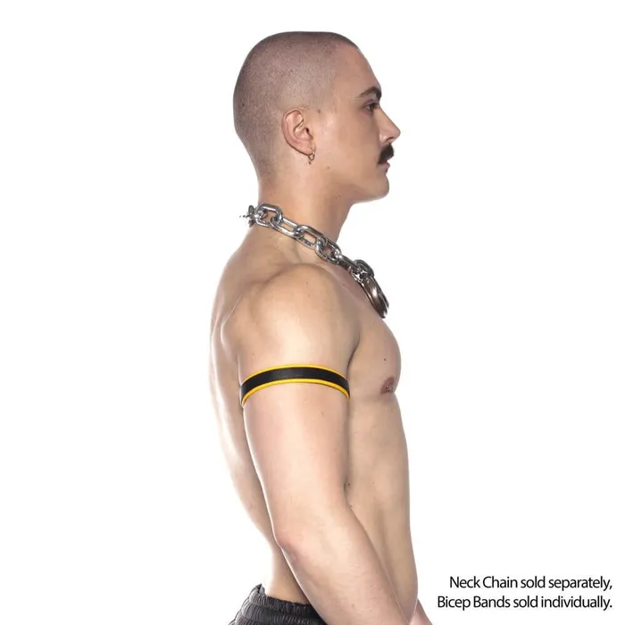Restraints Prowler RED Prowler RED Leather Bicep Band BlackYellow
