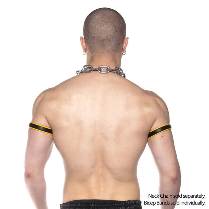 Restraints Prowler RED Prowler RED Leather Bicep Band BlackYellow