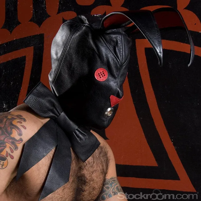 vendorunknown Vibrators Leather Bunny Hood