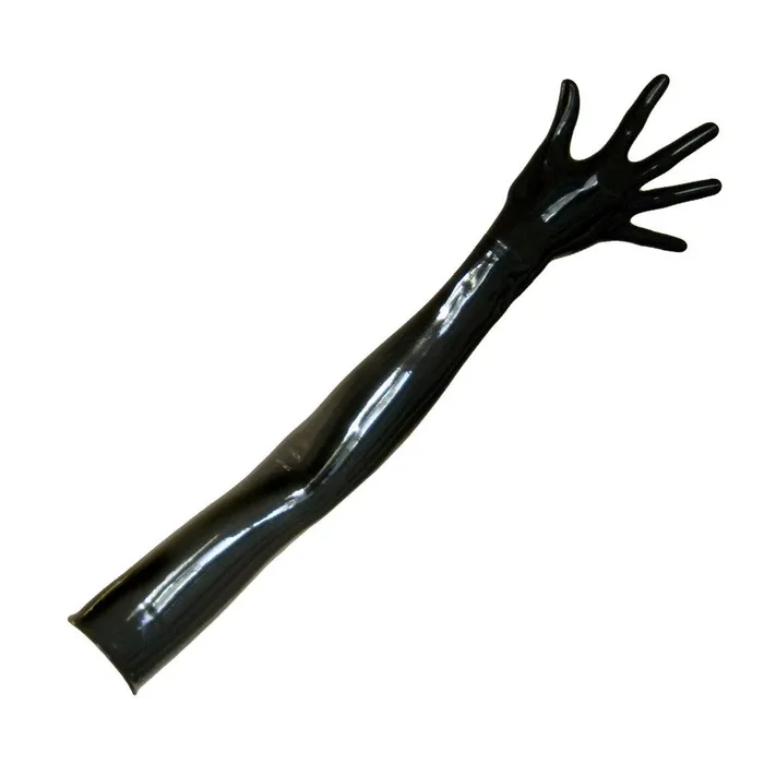 Vibrators Fetisso Molded Opera Length Latex Gloves Chlorinated
