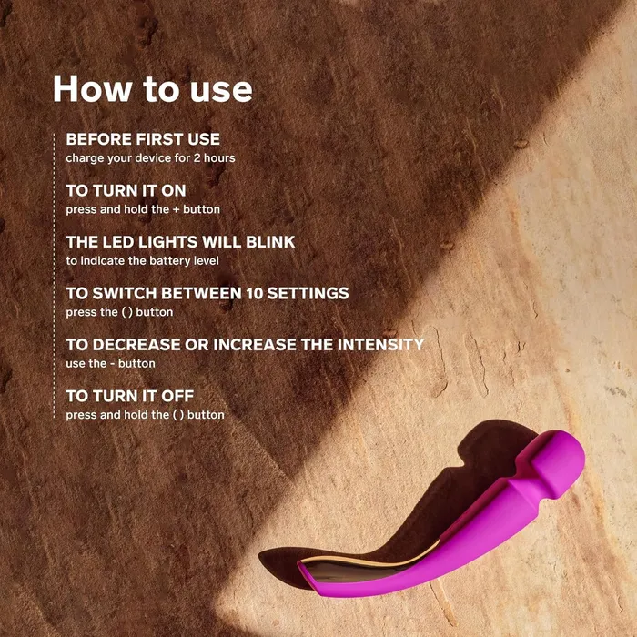 Vibrators Lelo Lelo Smart Wand 2 Medium Deep Rose