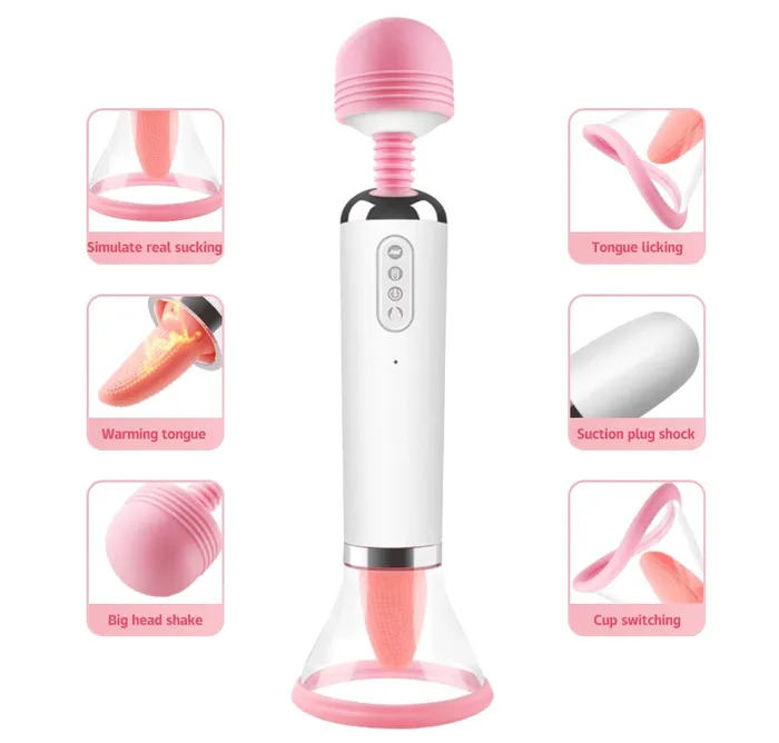 Vibrators Upgrade Multifuction Vibrator and Sucker HEXHER
