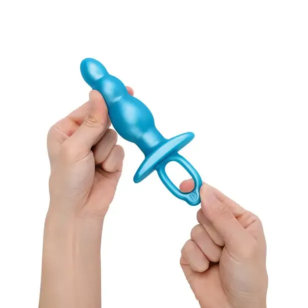 Anal Cotr INC BVibe Butties Beaded Tapered Plug Blue Anal Cotr INC BVibe Butties Beaded Tapered Plug Blue