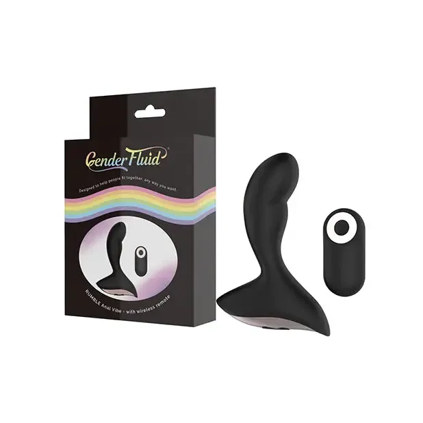 Anal Gender Fluid Rumble Anal Vibe wRemote Black Thank Me Now INC