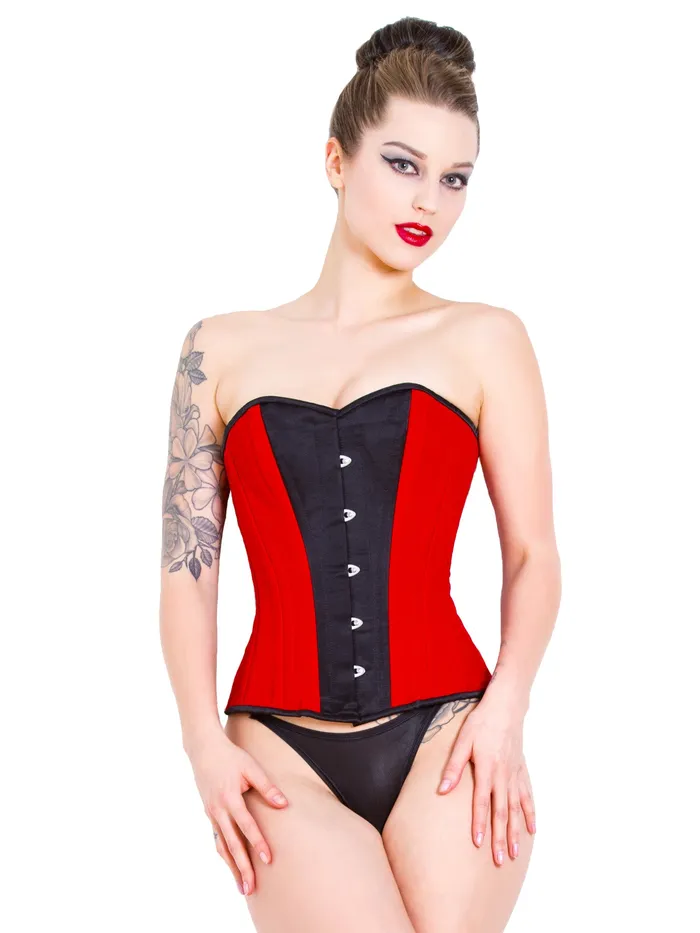 Anal HonourSkintwocom Aphrodite Red Black Velvet Overbust Corset