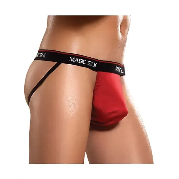 Anal Magic Silk 100 Silk Jock Strap Red